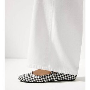 Black and White Gingham Ballet Flats